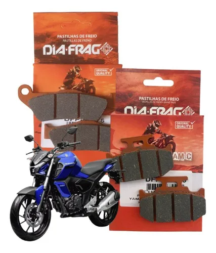 Jogo Kit Completo Pastilha De Freio Fz15 Fazer 2023 2024