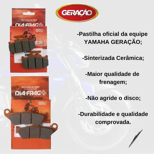 Imagem do produto Jogo Kit Completo Pastilha De Freio Fz15 Fazer 2023 2024