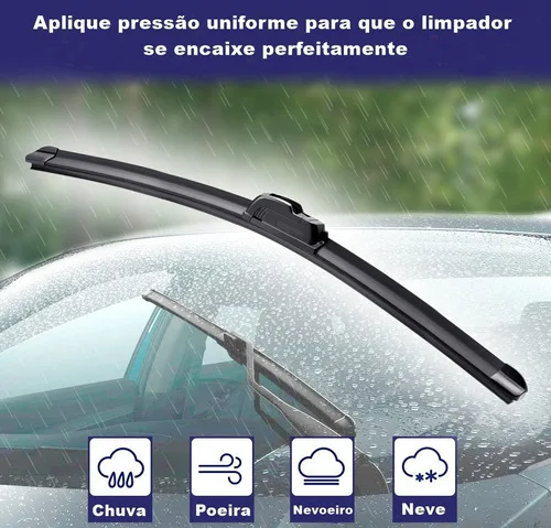 Imagem do produto Kit 3 Palheta Limpador Parabrisa Chuva Novo Uno 2009 Á 2020