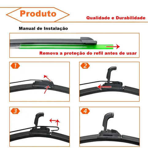 Imagem do produto Kit 3 Palheta Limpador Parabrisa Chuva Novo Uno 2009 Á 2020