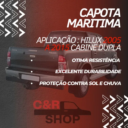 Imagem do produto Capota Marítima Hilux Cabine Dupla 2005 A 2015 Trek Top