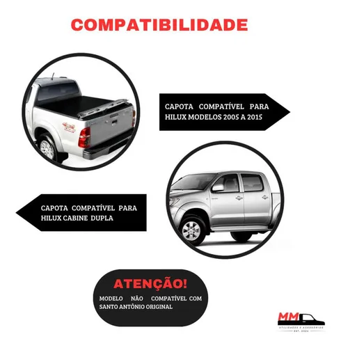 Imagem do produto Capota Marítima Hilux Cabine Dupla 2005 A 2015 Trek Top