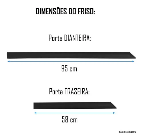 Imagem do produto Jogo 4 Friso Porta Tiggo 7 Pro Cinza Metálico 2021 2022 2023