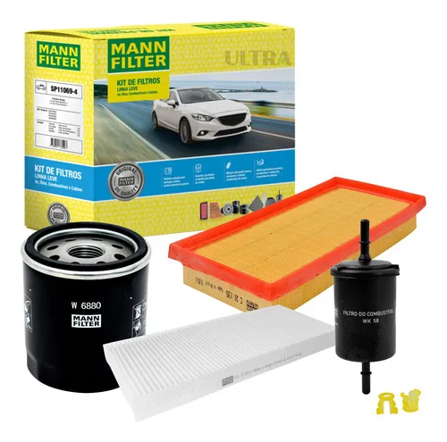 Kit Revisão 4 Filtros Etios 1.3 1.5 16v 2016/..21 Mann Origi