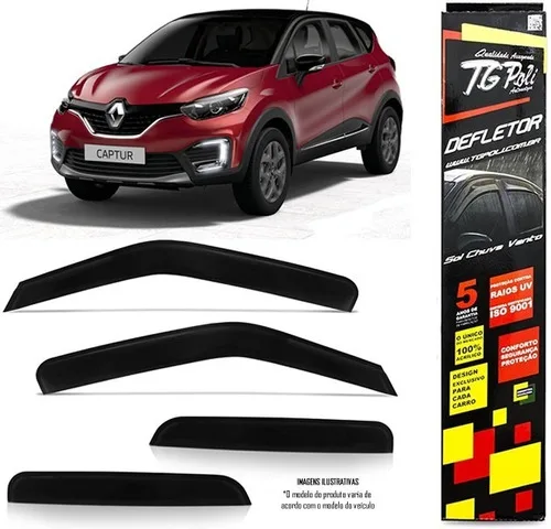 Imagem do produto Calha Chuva Defletor Captur 2017 2018 2019 2020 4p Tg Poli