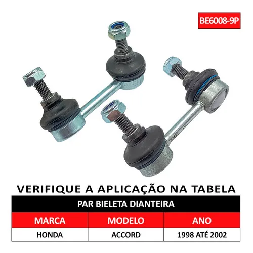 Imagem do produto Par Bieleta Dianteira Honda Accord 98 99 2000 2001 2002