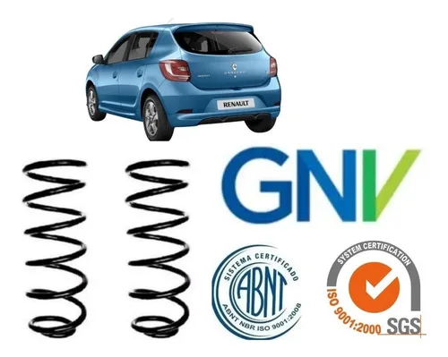 Imagem do produto 2 Molas Traseiras Reforçadas Para Gnv Sandero 2015 Á 2020