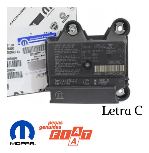 Imagem do produto Modulo Central Airbag Fiat Strada 2013 14 15 16 17 Letra C