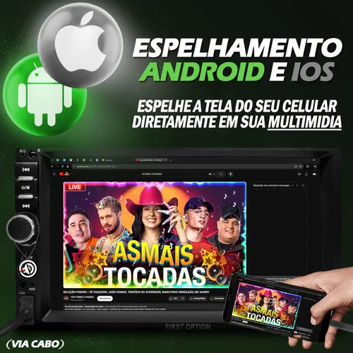 Imagem do produto Som Pra Carro Mp5 Centra Multimidia Moldura + Câmera De Ré