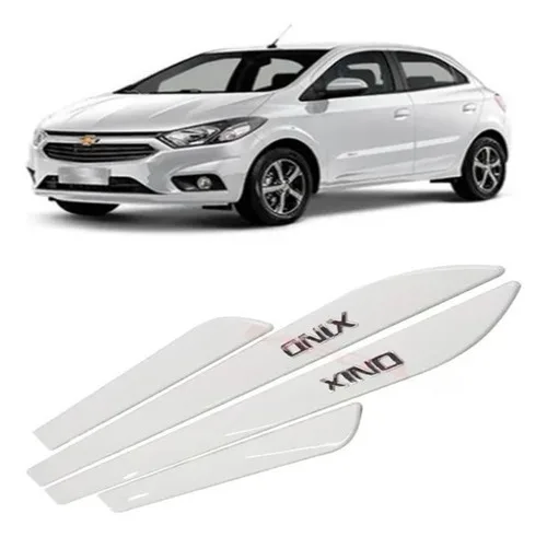 Friso Lateral Gm Onix Plus Branco Summit Grafia Cromada