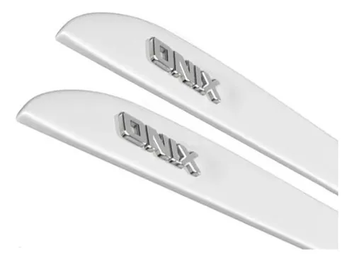Imagem do produto Friso Lateral Gm Onix Plus Branco Summit Grafia Cromada