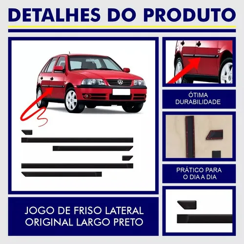 Imagem do produto Friso Lateral Gol Parati G3 G4 4 Portas Mod Original Largo
