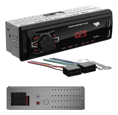 Imagem do produto Som Automotivo Bt Usb Sd Rádio Fm App Display Led Vermelho