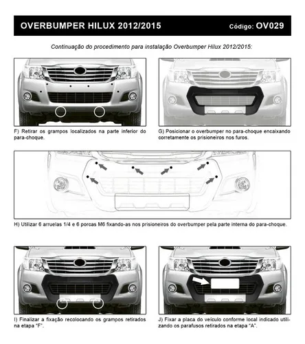 Imagem do produto Overbumper Hilux 2012 2013 2014 2015 Modelo Boca De Palhaço