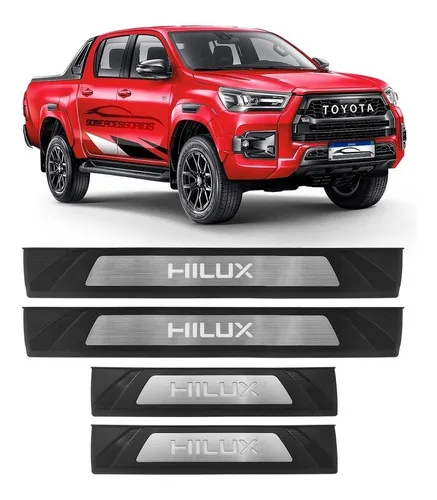 Imagem do produto Soleira Led Hilux 2016 Em Diante 4 Peças Em Abs E Aço