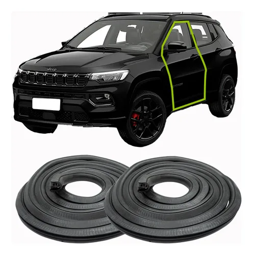 Par Borrachas Vedação Portas Fiat Toro Jeep Compass