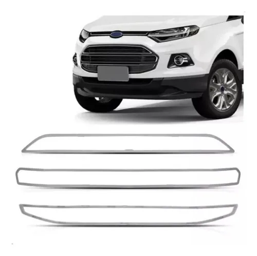 Jogo Frisos Grade Central Ecosport 2013 2014 15 2016 Cromado