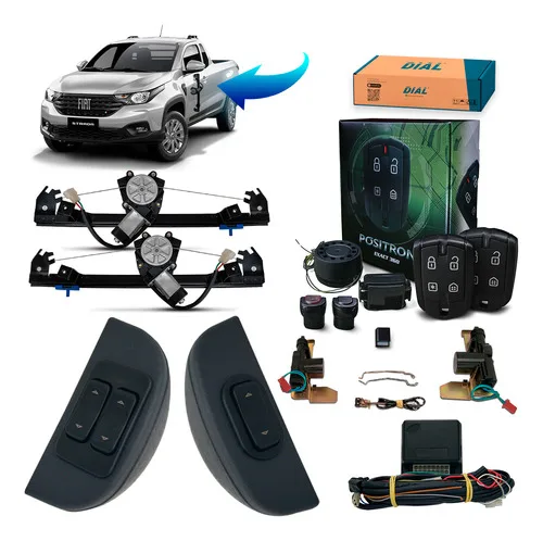 Kit Vidro Eletrico + Trava E Positron Strada 2p (2020/2024)