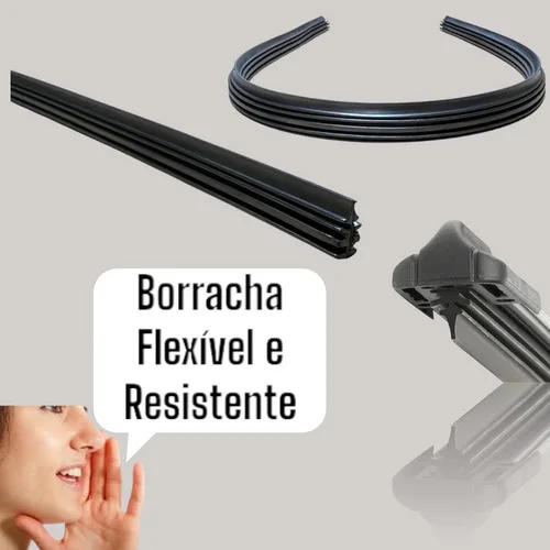 Imagem do produto Par Palheta Limpador Parabrisa Silicone Saveiro 2013 À 2025