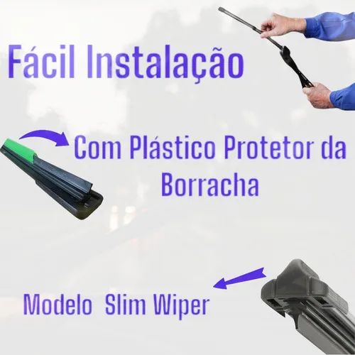 Imagem do produto Par Palheta Limpador Parabrisa Silicone Saveiro 2013 À 2025