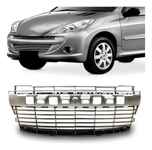 Grade Parachoque Radiador Prata Mod Orig Peugeot 207 08 Á 13