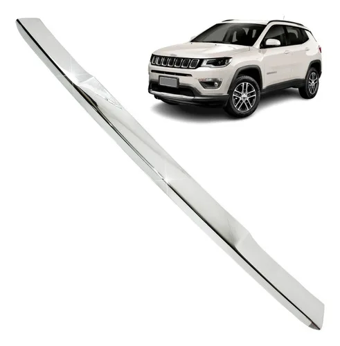 Aplique Front Bumper Cromado Jeep Compass 16 A 18 - Mk2