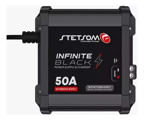 Fonte Automotiva Digital Stetsom 50a Amperes Carregador Cor Preto