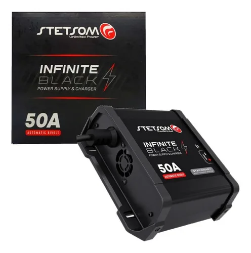 Imagem do produto Fonte Automotiva Digital Stetsom 50a Amperes Carregador Cor Preto