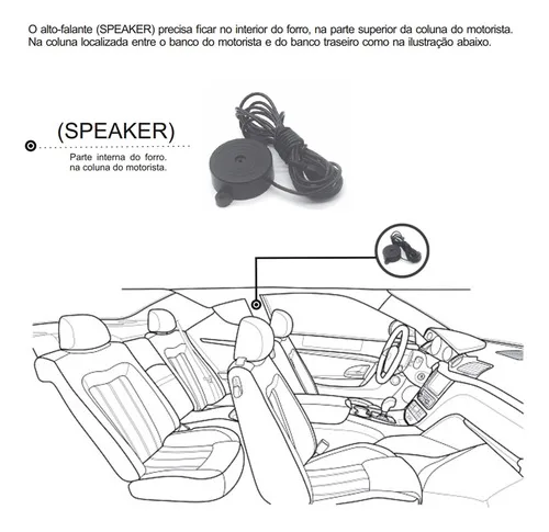 Imagem do produto Sensor De Estacionamento Ré Buzzer Universal Cores Tech One Cor Prata