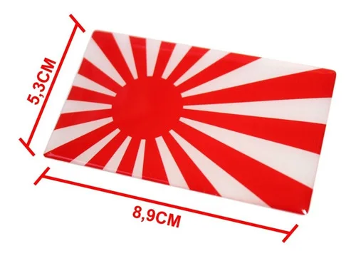 Adesivo Jdm Bandeira Japão Resinado Mugen