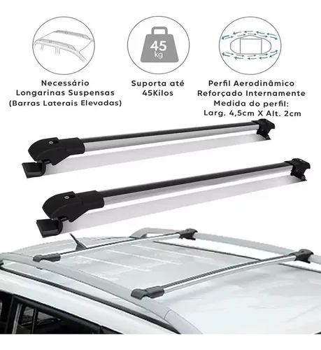 Imagem do produto Rack Travessa De Teto Ecosport 2012 Slim Prata