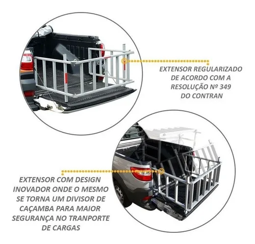 Imagem do produto Extensor Caçamba Ford Ranger 98 Até 2012 Rampa Para Moto