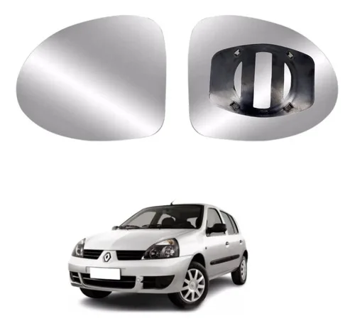 Lente Espelho Retrovisor Clio 2012 / 2016 Lado Esquerdo