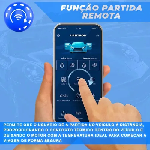 Imagem do produto Alarme Automotivo Cyber Px360 Bt C/ Sensor Presença Pósitron