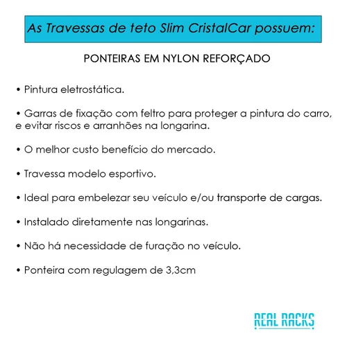 Imagem do produto Travessa De Teto Slim Rack T-cross 2019 2020 2021 2022