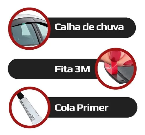 Imagem do produto Calha De Chuva Hilux Sw4 4 Portas Fumê 2016 2017 2018 A 2021