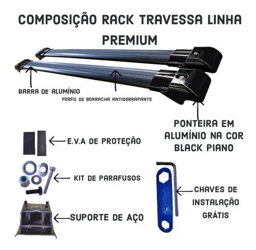 Imagem do produto Travessa Rack Bagageiro Duster 2023 2024 2025 Premium Larga