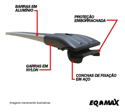 Imagem do produto Rack Travessa Larga Eqmax Cinza Ford Ecosport 2010/2012