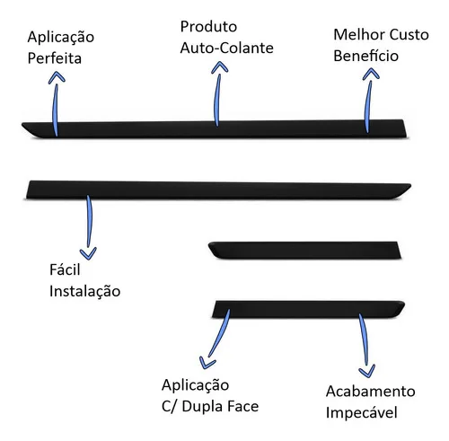 Imagem do produto Kit Friso Lateral Celta 2006 À 2015 2 Portas Modelo Original