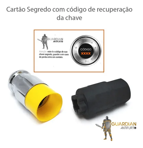 Imagem do produto Kit Trava Parafuso Giratória Antifurto Rodas Renault