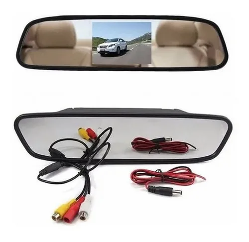 Imagem do produto First Option 4.3-3 + 308 Kit Estacionamento Espelho Retrovisor Lcd Câmera Ré Colorida