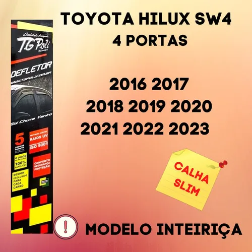Imagem do produto Calha Chuva Defletor Nova Hilux Sw4 16/21 4p Tg Poli 27009