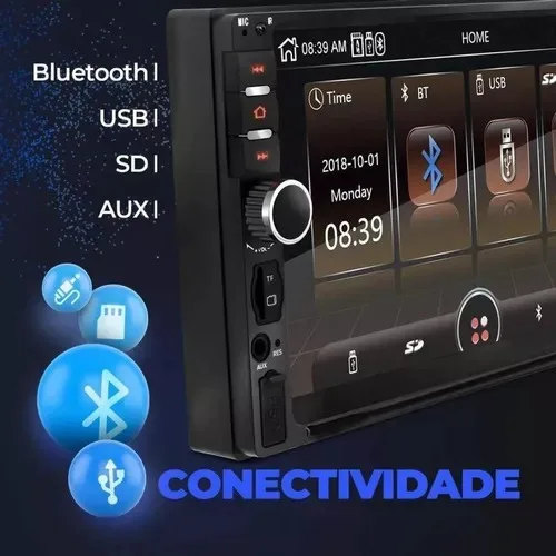 Imagem do produto Central Multimídia Mp5 Vw Up 2014 2015 2016 Câmera Moldura