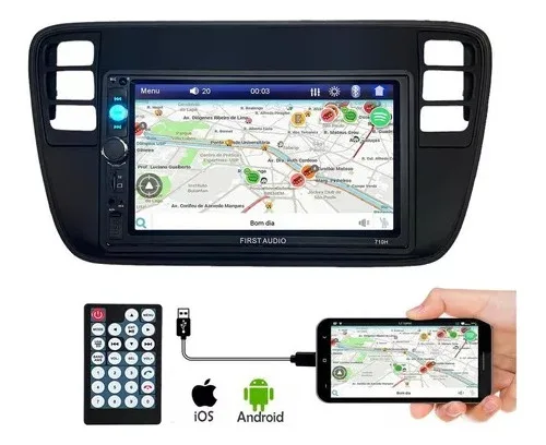 Imagem do produto Central Multimídia Mp5 Vw Up 2014 2015 2016 Câmera Moldura