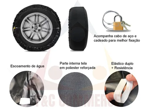 Imagem do produto Capa Para Estepe Pneu Roda Ecosport Com Cadeado