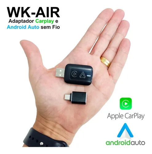 Imagem do produto Mini Adaptador Carplay Android Auto Sem Fio Wi-fi Universal