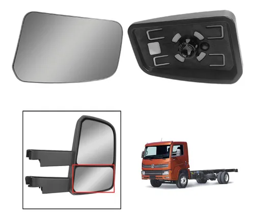 Lente Retrovisor Menor Vw Delivery 2018/2024 Com Base