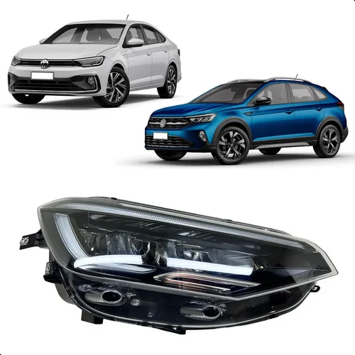 Farol Com Led Nivus 2021 À 2023 Original Vw Lado Direito