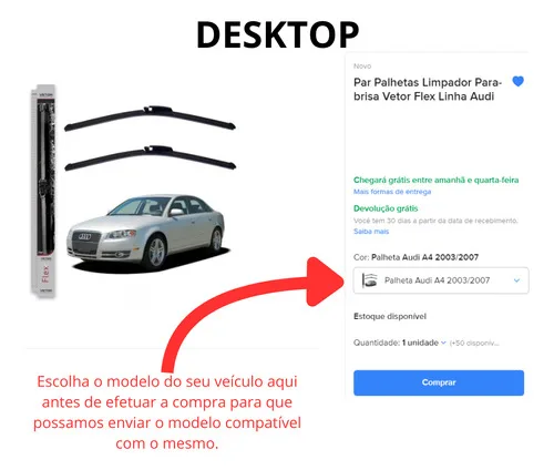 Imagem do produto Par Palheta Limpador De Parabrisa Vetor Flex Linha Renault