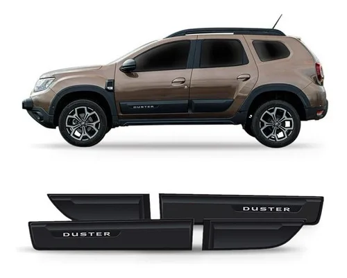 Kit Frisos Laterais Nova Duster 2021 2022 Preto Com Nome